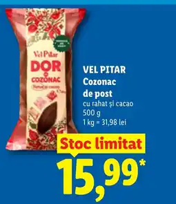 Lidl VEL PITAR Cozonac de post Ofertă
