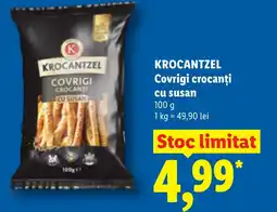 Lidl KROCANTZEL Covrigi crocanţi cu susan Ofertă