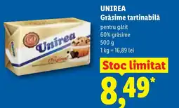 Lidl UNIREA Grăsime tartinabilǎ Ofertă