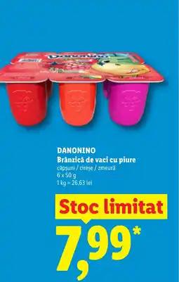 Lidl DANONINO Brânzică de vaci cu piure Ofertă