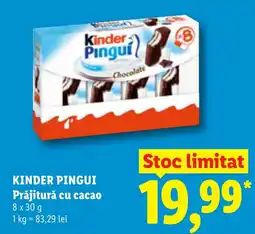 Lidl KINDER PINGUI Prăjitură cu cacao Ofertă