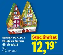 Lidl KINDER MINI MIX Căsuță cu dulciuri din ciocolată Ofertă
