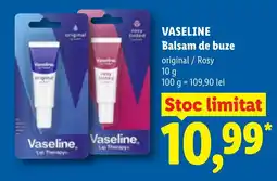 Lidl VASELINE Balsam de buze Ofertă