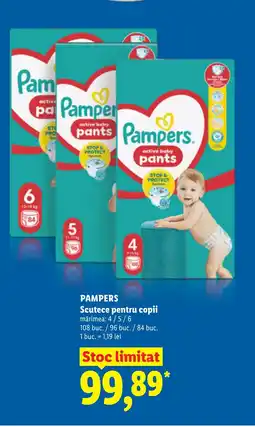 Lidl PAMPERS Scutece pentru copii Ofertă