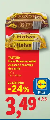 Lidl TASTINO Halva floarea-soarelui cu cacao/cu aromă de vanilie Ofertă
