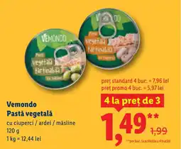 Lidl Vemondo Pastǎ vegetală Ofertă