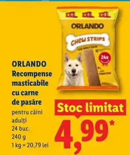 Lidl ORLANDO Recompense masticabile cu carne de pasăre Ofertă