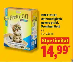 Lidl PRETTYCAT Aşternut igienic pentru pisici, Premium Gold Ofertă
