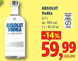 Lidl ABSOLUT Vodka Ofertă