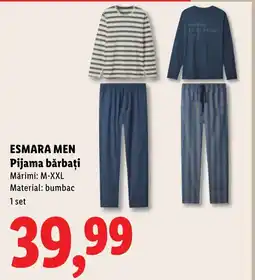 Lidl ESMARA MEN Pijama bărbați Ofertă