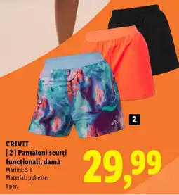 Lidl CRIVIT Pantaloni scurţi funcționali, damă Ofertă