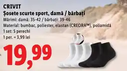 Lidl CRIVIT Şosete scurte sport, damă / bărbaţi Ofertă