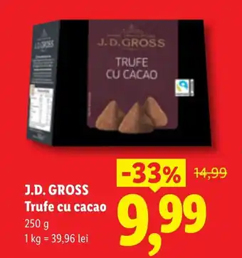 Lidl J.D. GROSS Trufe cu cacao Ofertă