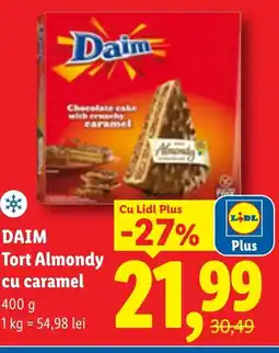 Lidl DAIM Tort Almondy cu caramel Ofertă
