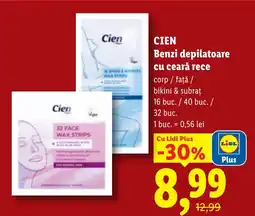Lidl CIEN Benzi depilatoare cu ceară rece Ofertă