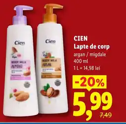 Lidl CIEN Lapte de corp Ofertă
