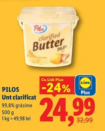 Lidl PILOS Unt clarificat Ofertă