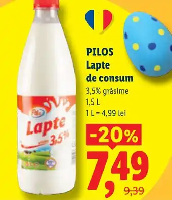 Lidl PILOS Lapte de consum Ofertă