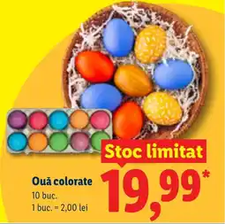 Lidl Ouǎ colorate Ofertă