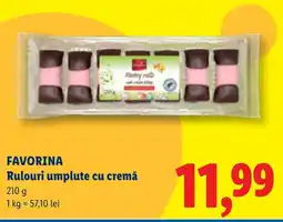 Lidl FAVORINA Rulouri umplute cu cremă Ofertă