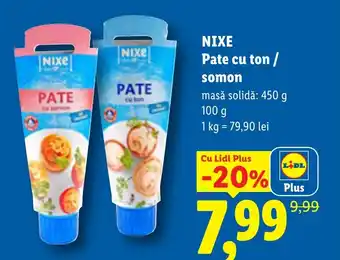 Lidl NIXE Pate cu ton/ somon Ofertă