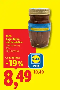 Lidl NIXE Ansoa file în ulei de măsline Ofertă