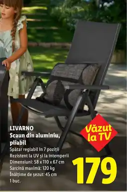 Lidl LIVARNO Scaun din aluminiu, pliabil Ofertă