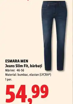Lidl ESMARA MEN Jeans Slim Fit, bărbaţi Ofertă