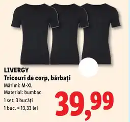 Lidl LIVERGY Tricouri de corp, bărbați Ofertă