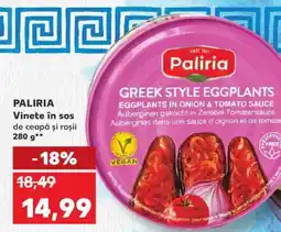 Kaufland PALIRIA Vinete în sos de ceapă și roșii 280 g Ofertă