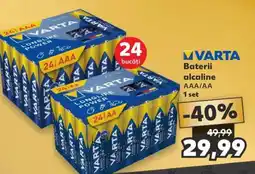 Kaufland VARTA Baterii alcaline AAA/AA Ofertă