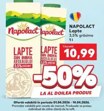 Kaufland NAPOLACT Lapte Ofertă