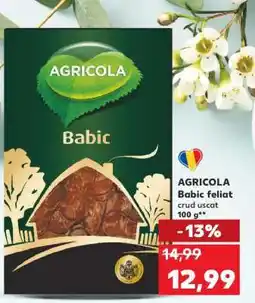 Kaufland AGRICOLA Babic feliat crud uscat 100 g Ofertă