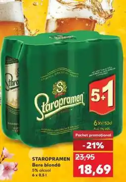 Kaufland STAROPRAMEN Bere blondă Ofertă