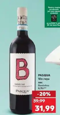 Kaufland PASQUA Vin roșu sec Ofertă