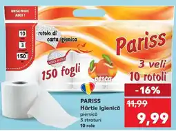 Kaufland PARISS Hârtie igienică Ofertă
