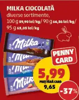 Penny MILKA CIOCOLATĂ Ofertă