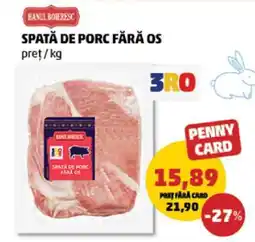 Penny Spată de porc fără os Ofertă