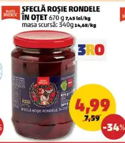 Penny Sfeclă Roșie Rondele în Oțet Ofertă