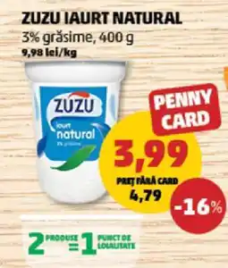 Penny ZUZU IAURT NATURAL Ofertă