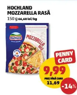 Penny HOCHLAND Mozzarella rasă Ofertă