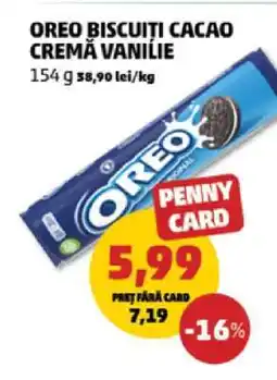 Penny OREO BISCUITI CACAO CREMĂ VANILIE Ofertă
