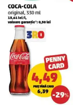 Penny COCA-COLA original, 330 ml Ofertă