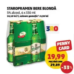 Penny STAROPRAMEN Bere blondă Ofertă
