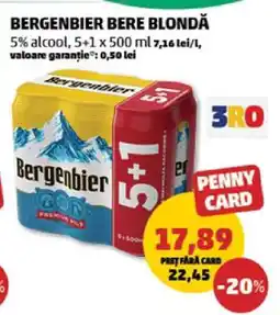 Penny BERGENBIER Bere blondă Ofertă