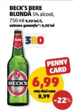 Penny BECK‘S Bere blondă Ofertă