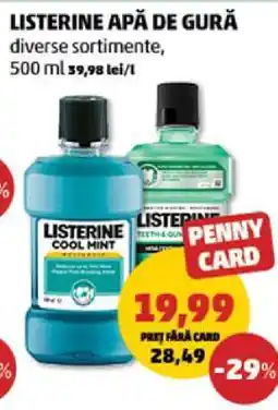 Penny LISTERINE Apă de gură Ofertă