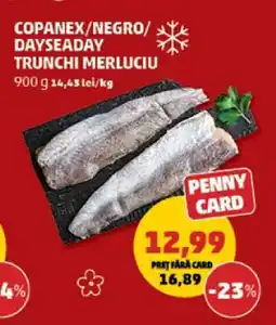 Penny COPANEX/NEGRO/DAYSEADAY TRUNCHI MERLUCIU Ofertă