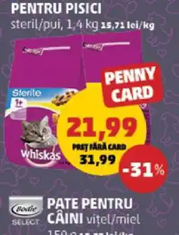Penny Whiskas Sterile/Pui Ofertă