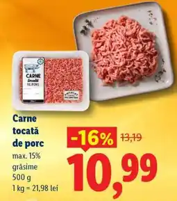 Lidl Carne tocată de porc Ofertă
